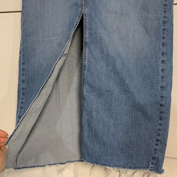 UNIVERSAL THREAD WOMENS DENIM JEAN MAXI SKIRT WITH SLIT HIGH WAIST 14 - Picture 3 of 6